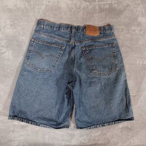 Vintage Levis 550 Relaxed Fit Denim Shorts Mens 38 (Fits 37) 10” Red Tab Y2K